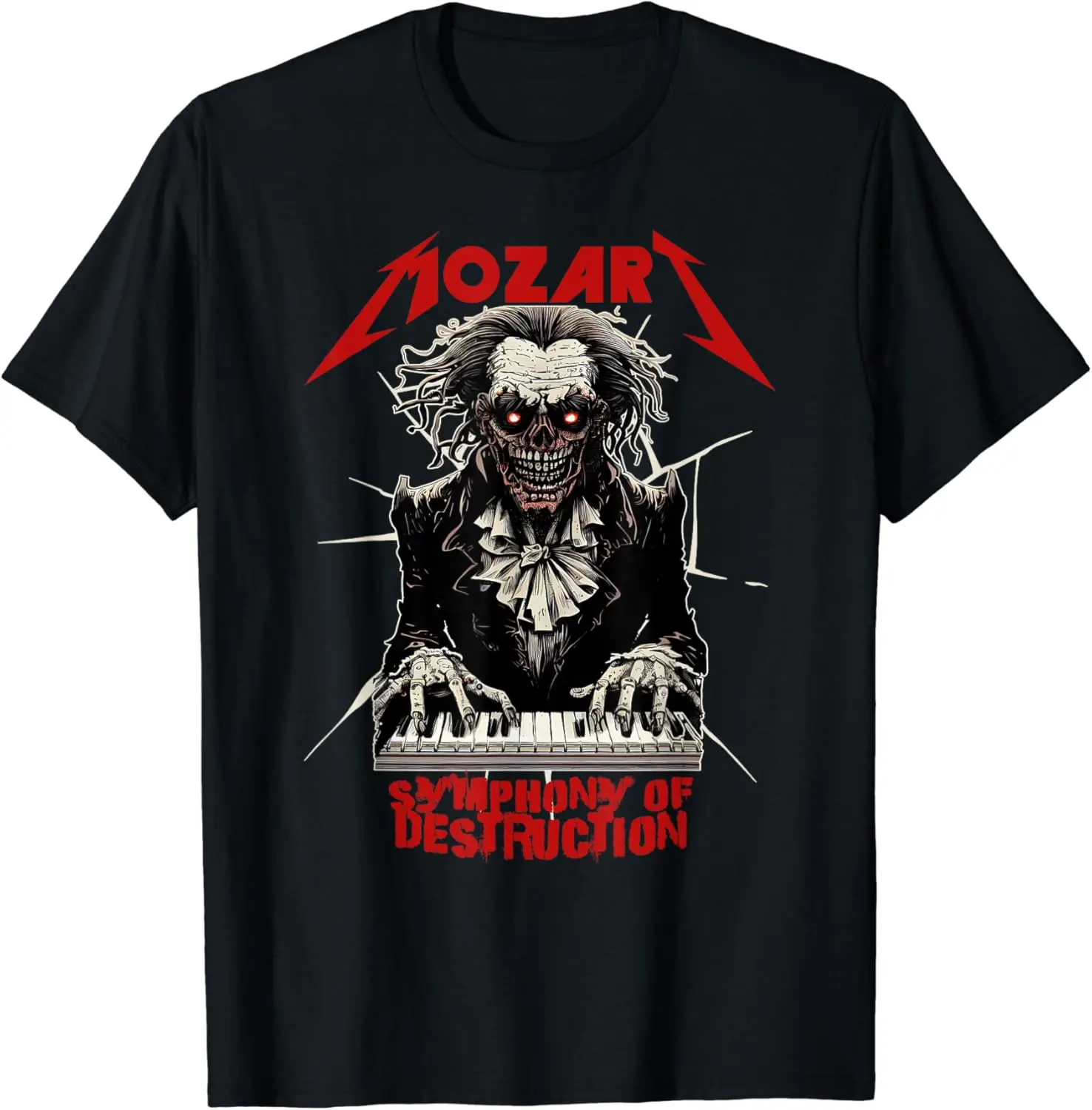 MOZART Funny Heavy-Metal Shirts Classical Music Band Blegh T-Shirt