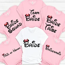 Bridal Shower Wedding Party Tshirt Team Bride T-shirt Friend Family Group Tee Engagement Shirt Female Hen Bachelorette Party Top