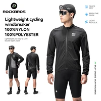 Chaqueta de ciclismo ROCKBROS, ropa ligera a prueba de viento, cortavientos de manga larga para bicicleta, chaqueta reflectante transpirable, talla europea