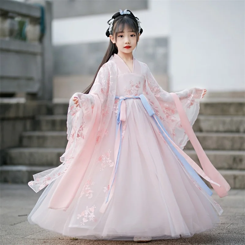 girls'-hanfu-children's-ancient-costume-long-sleeve-dress-big-kid-ancient-chinese-style-princess-dress