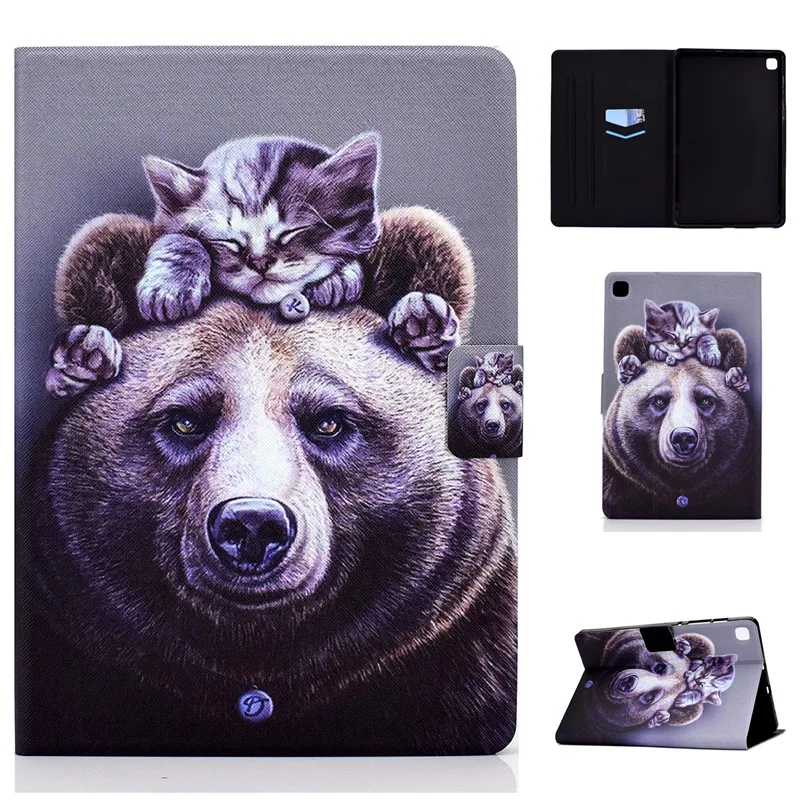 Tablet Abdeckung Für Funda Samsung Galaxy Tab S6 Lite Fall P610 P615 Wolf Lion Tier Abdeckung Coque Für Samsung Tab S6 Lite Fall 10,4