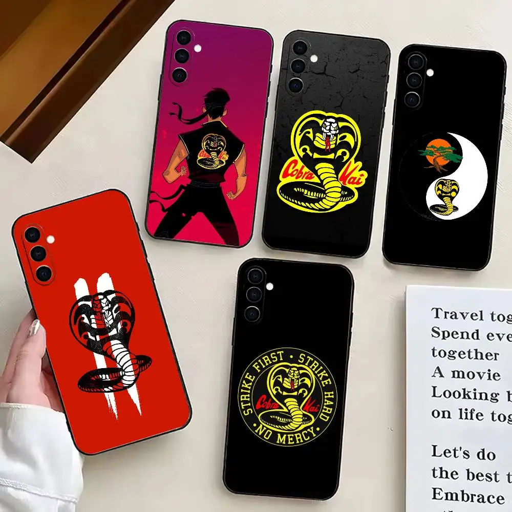 

C-Cobra K-Kai S-Snake-es Phone Case Black Silicone Soft For Samsung Galaxy A73,A72,A71,A70,A53,A52,A51