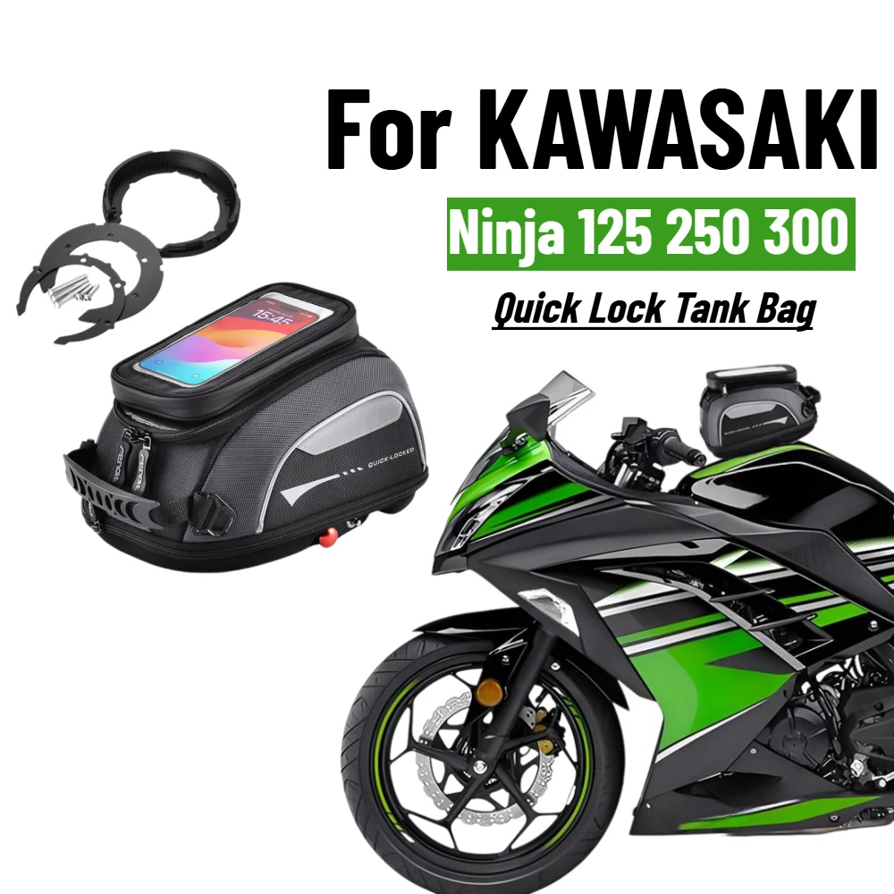For KAWASAKI Ninja 125 250 300 250R 250SL EX300 Z125 Z250 Z300 Tank Bag Anti Theft Navigation Backpack Luggage Top Case Bags
