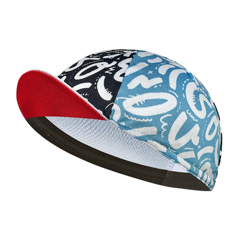 New summer sweat-wicking riding cap, polyester material, sweat-absorbent, neutral, graffiti elements, cute, popular