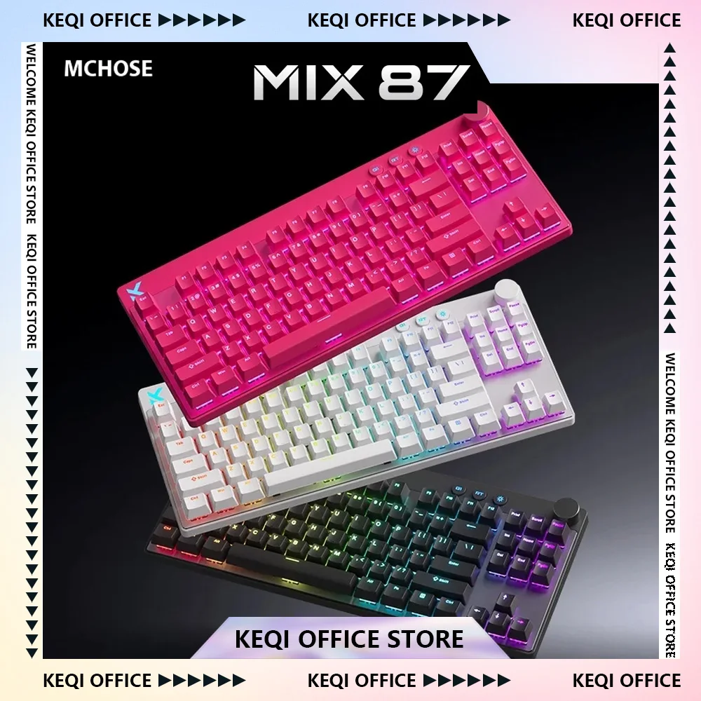 

MCHOSE MIX87 Magnetic Switch Keyboards Wired RGB 8000Hz 0.001mmRT Low Latency Gaming Keyboard Customized PC Accessory Gifts