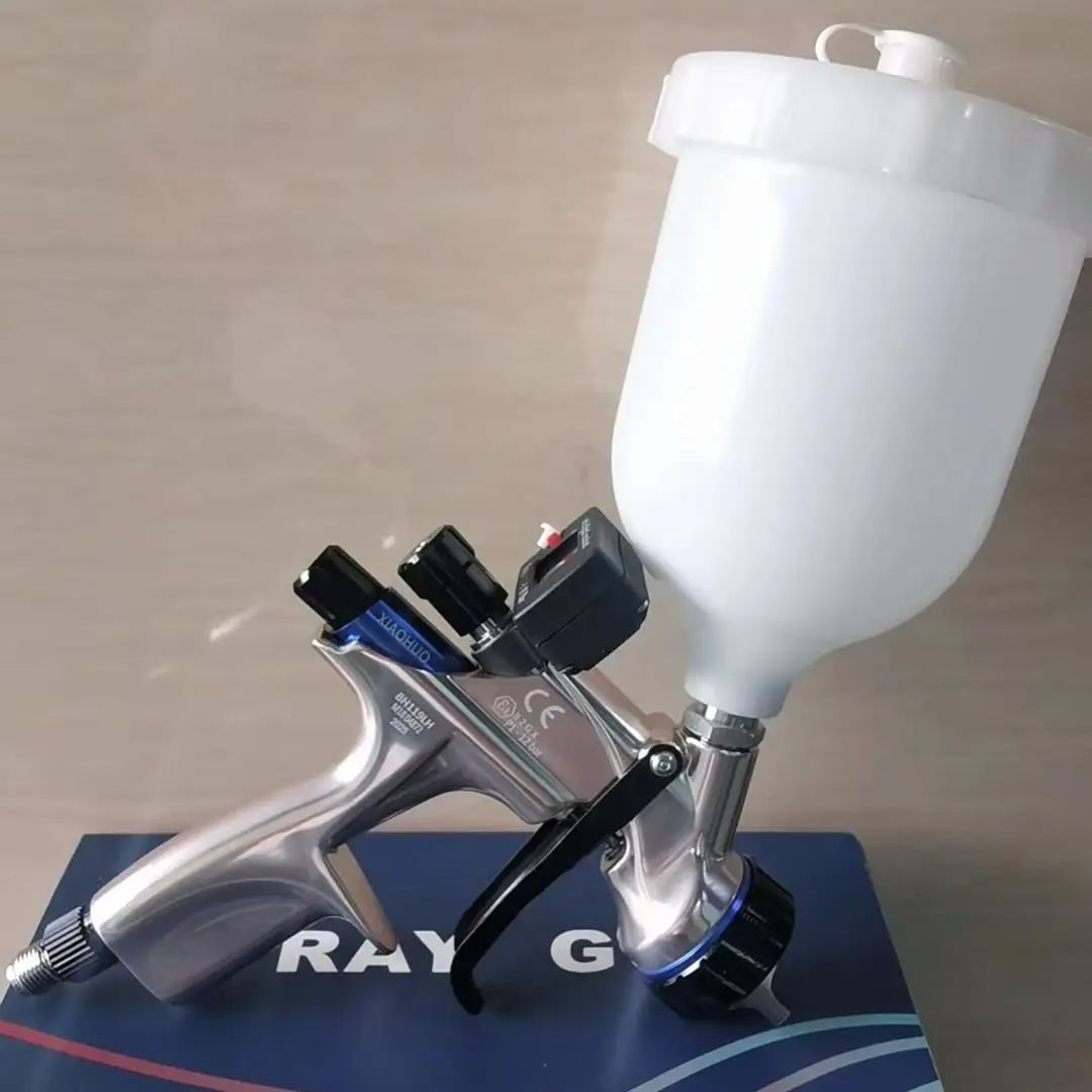 Bestseller DV3-B2+ Digital HVLP Spray Gun Heavy Duty 20.29 Oz Clear Coated 1.3 Mm Nozzle Transparent Professional Spray Gun