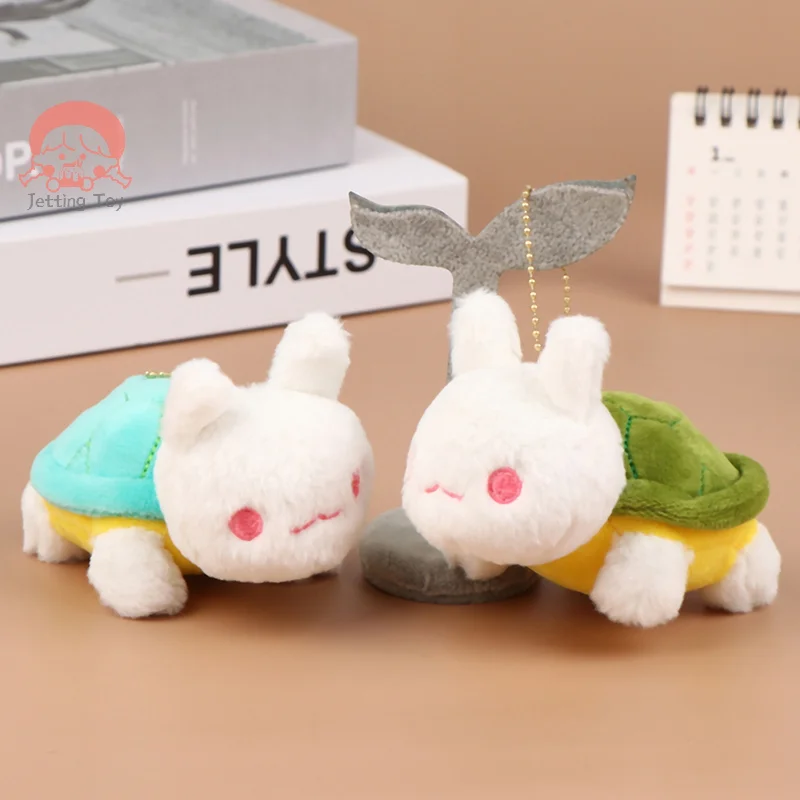 

11CM Cute Turtle Rabbit Plush Stuffed Doll Soft Plush Toy Keychain Bag Decor Pendant Kid Gift