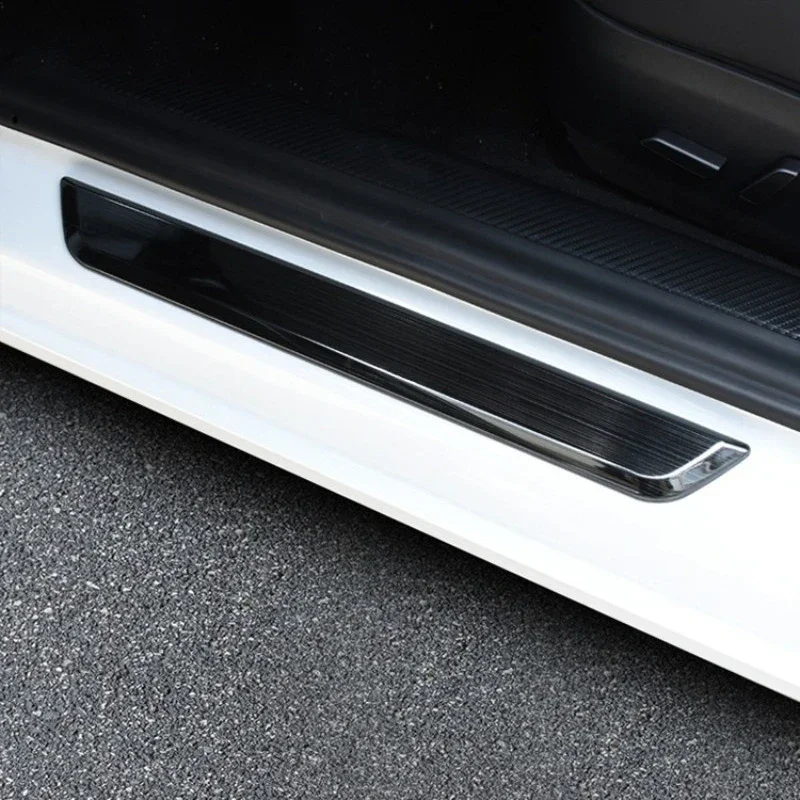 LED Light Threshold Strip for Tesla Model Y Stainless Steel Welcome Pedal Car Modified Illuminated Entry Way