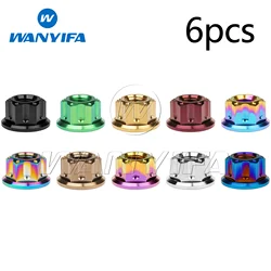 Wanyifa Titanium Nut M6/M8/M10/M12/M14/M16 Torx Flange Hexagon Nuts for Motorcycle Rear Axle 6pcs