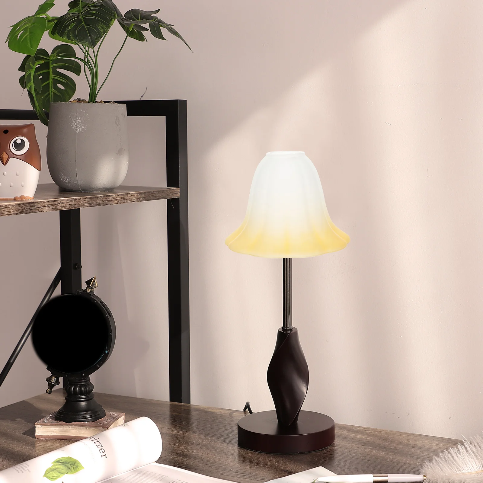 

Simple Glass Lamp Shade for Desk Wall Hanging Lamp Warm Light Decorative Cover Replacement Shade Accessory Stable Structure