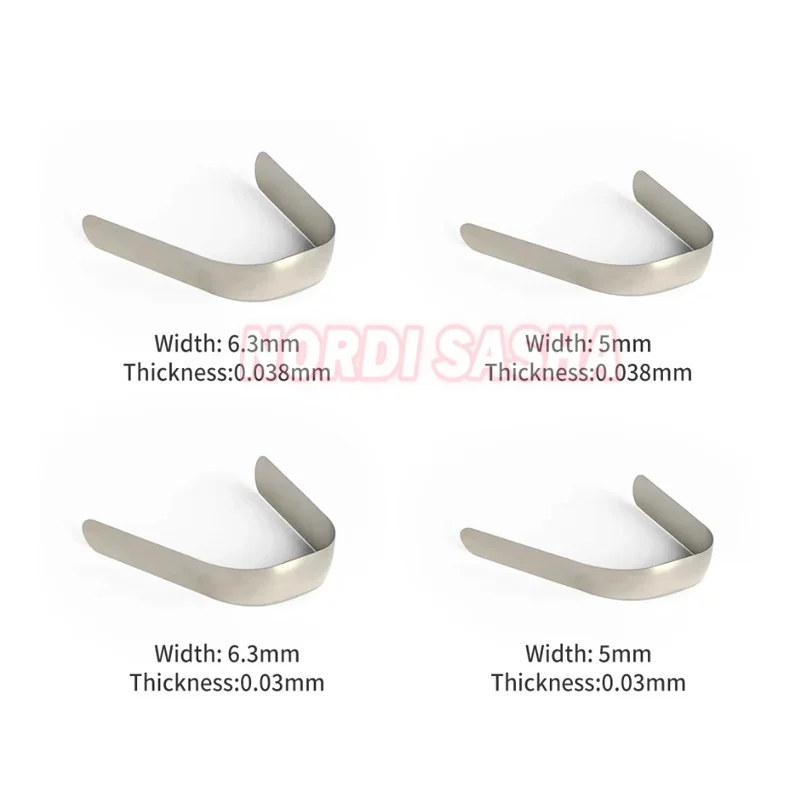 30 قطعة مصفوفة الأسنان توفلمير احيط المصفوفات مزدوجة احيط الفولاذ المقاوم للصدأ مصفوفة العصابات عرض 6.3 مللي متر/5 مللي متر مادة طبيب الأسنان #3