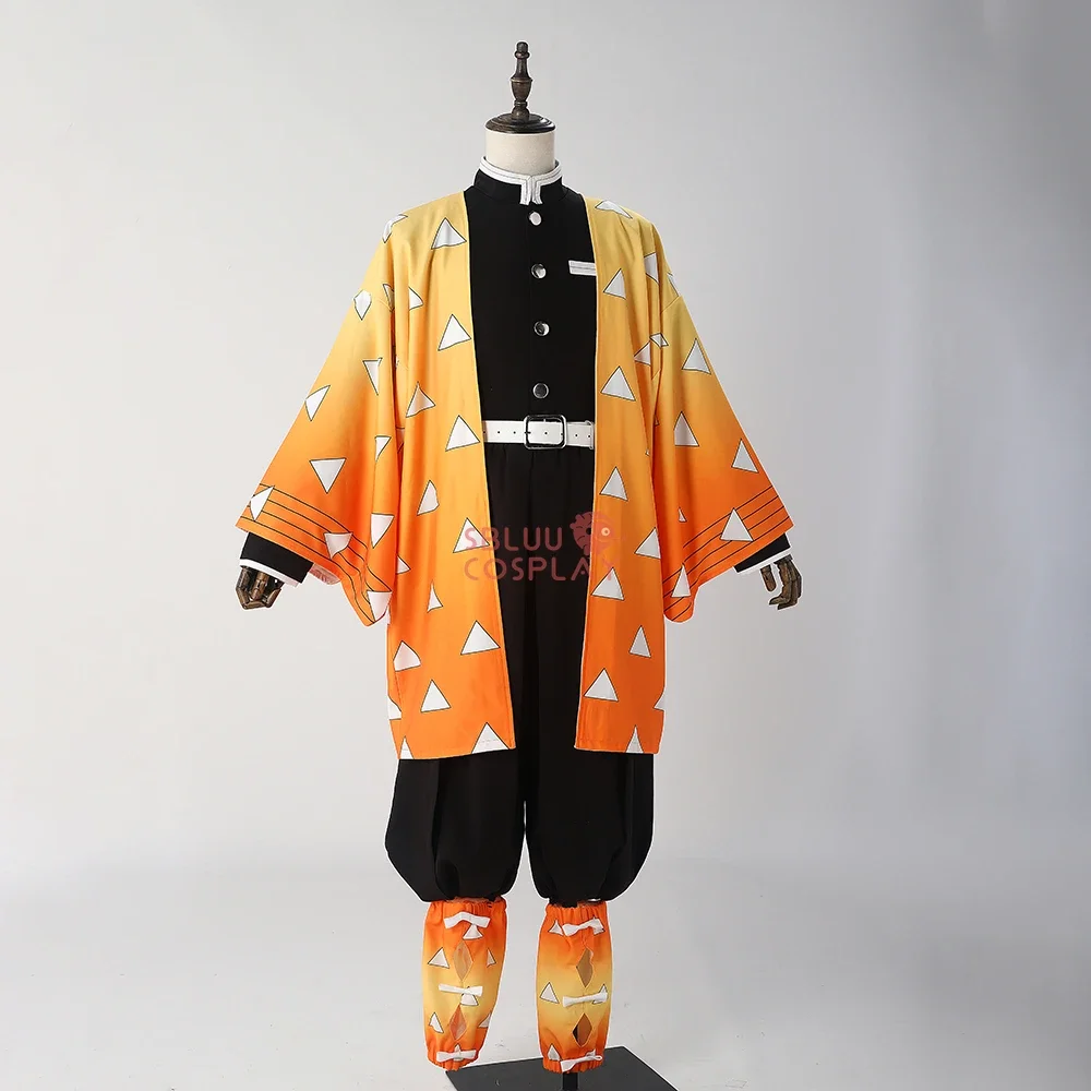 SBluuCosplay Agatsuma Zenitsu Disfraz de cosplay Haori Bordado Halloween Regalo de Navidad