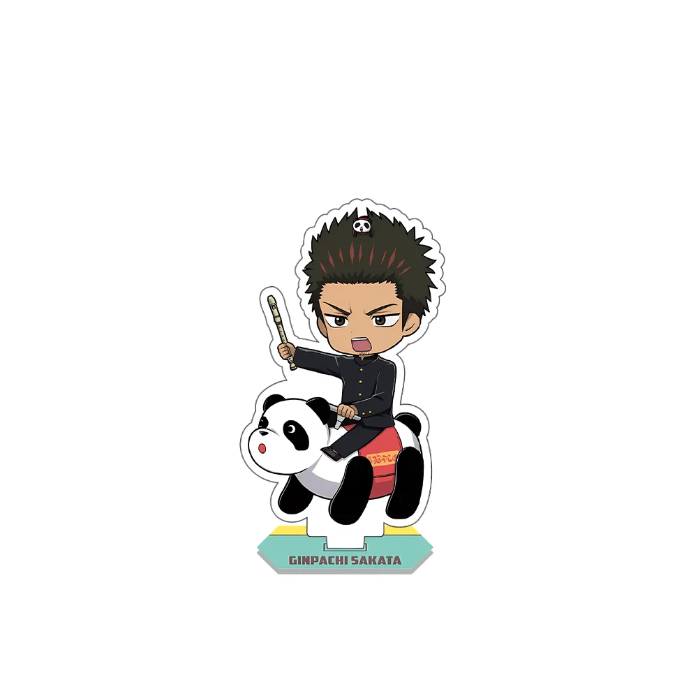 Gintama Ginpachi Sakata 10cm Glasses Teacher Chibi Style Acrylic Stand Keychain Kawaii Choice Pendant Cute Geek Anime Hobby Coll view 6