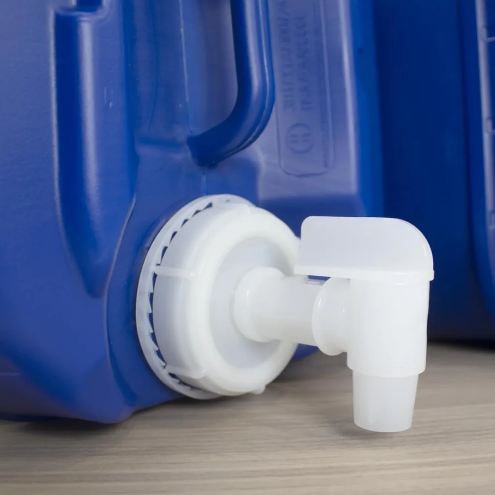 5 Gallon Stackable Water Containers with Lids and Spigot for Emergency Survival Supplies