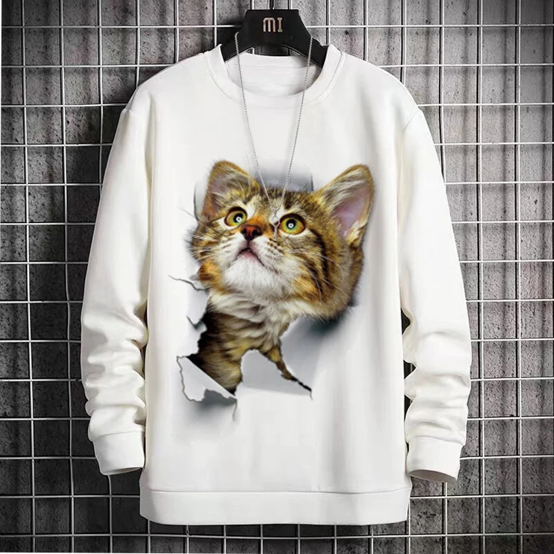 

Autumn Cute Cat 3d Print Long Sleeve T-Shirt Women's Clothing Long Sleeve T-shirt Fashion Casual Oversized Tops Tees Female
