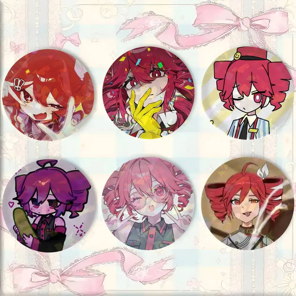 A-K-Kasane T-Teto Cute Cool Round Pin Badge Set For Anime Game Music Cartoon Fans Backpack Denim Jacket Hat Decoration