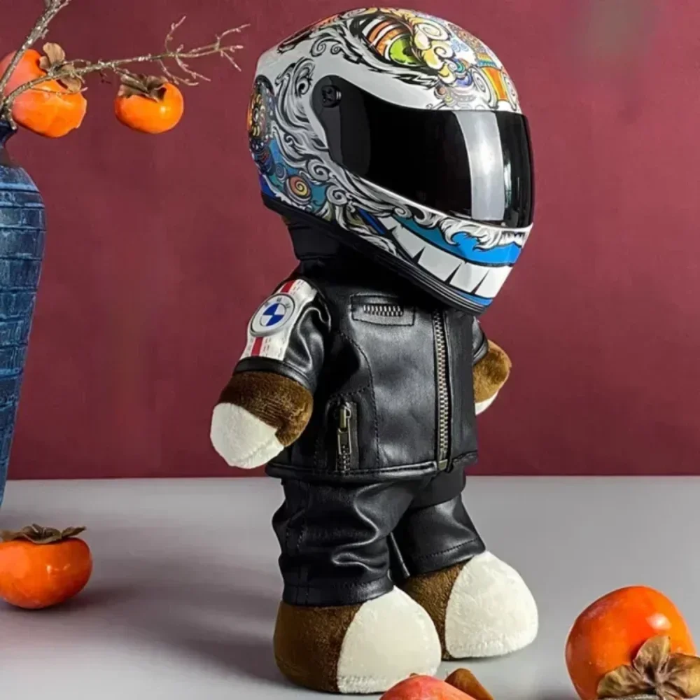 Rally Bear Motorcycle Doll Helmet, Bear Accessories, Motorcycle Accessories, Motorcycle Trunk Decorationaccessories