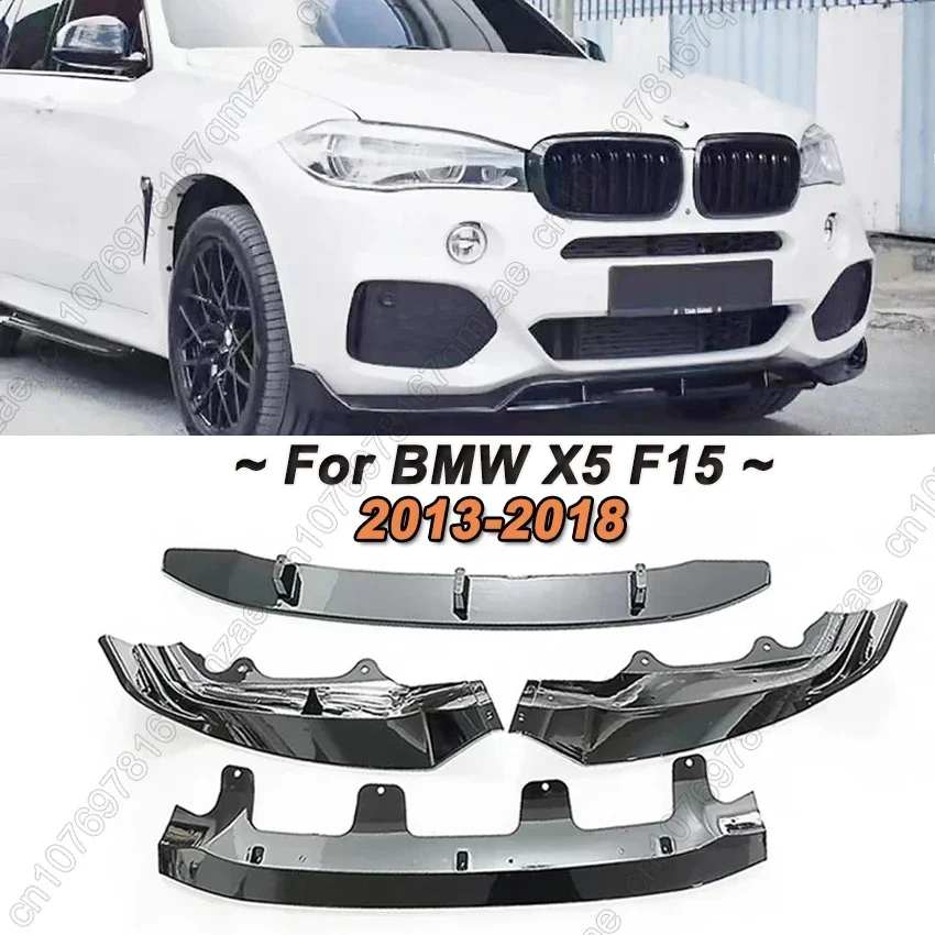 

Для BMW X5 F15 30d 40d 35i M50i M50d боди наборы 2013-2018 Черный ABS автомобильный передний бампер спойлер губа Нижняя защита лезвие разделитель панель