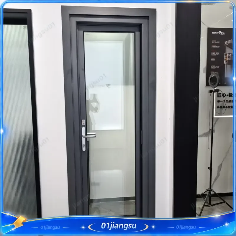 Thermal Break Aluminum Casement Door Soundproof Tempered Glass Exterior Building Material for House Sunroom High Quality