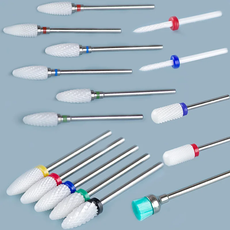 

Керамическая фреза для маникюрного станка, набор сверл для ногтей, корундовые фрезы, насадки для педикюра, шлифовальная крышка
