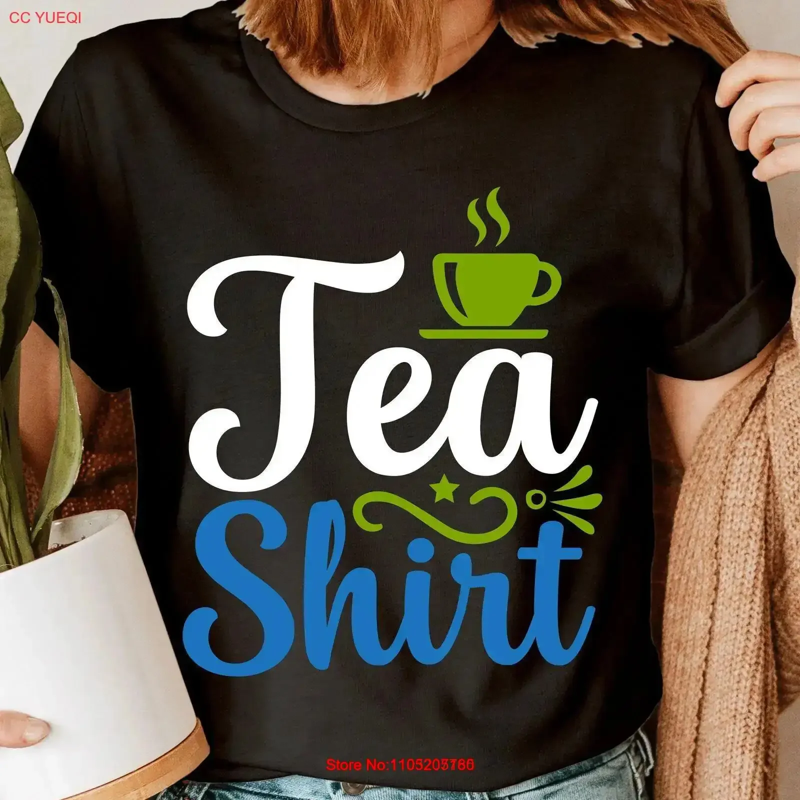 

Drinking Drinker Tea Lovers Funny Saying Cute Novelty Womens T Shirt DJV vintage Washed streetwear Casual Unisex homme graphic