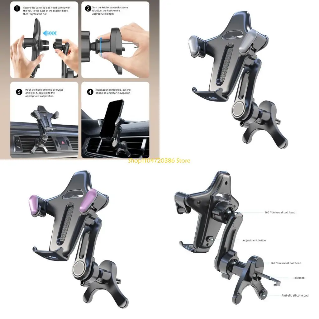 K0EA نونسليب سيارة تنفيس الهاتف جبل العالمي على شكل Y تمديد ABS المواد الثقيلة #1