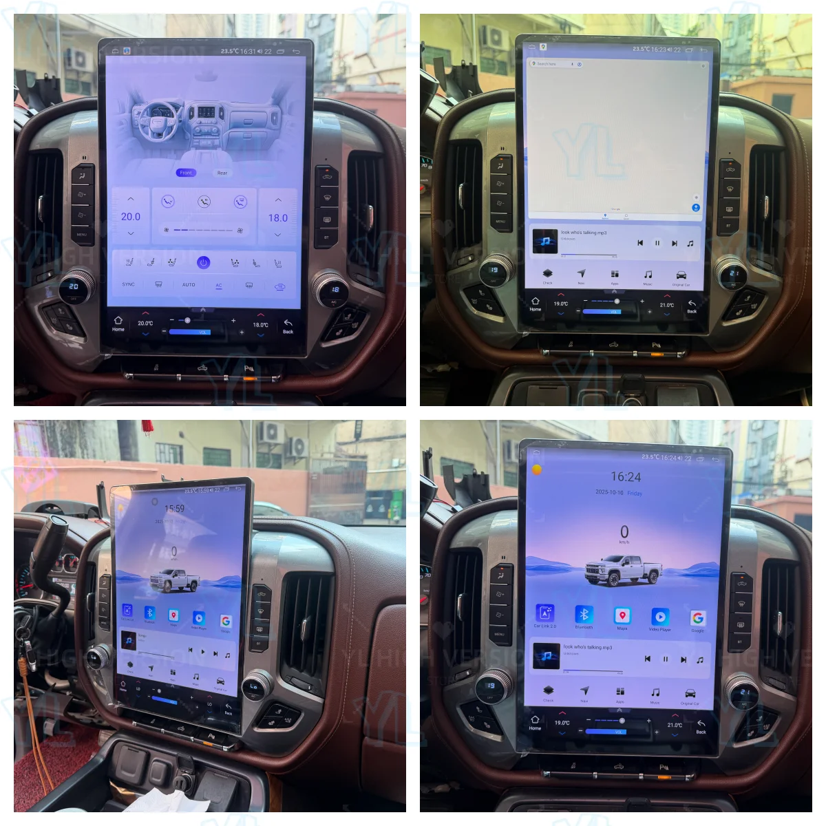 

15,6-дюймовый беспроводной мультимедийный Carplay Android 13 для Chevroler Silverado GMC 2014 ~ 2018 GPS Navi Аудио Автомобильный радиоприемник Стерео головное устройство