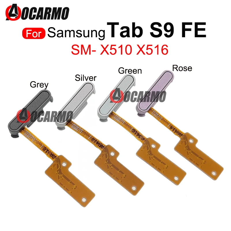 

Power On OFF Touch ID Home Button Fingerprint Sensor Flex Cable Replacement Parts For Samsung GALAXY Tab S9FE X510 X516 X516B