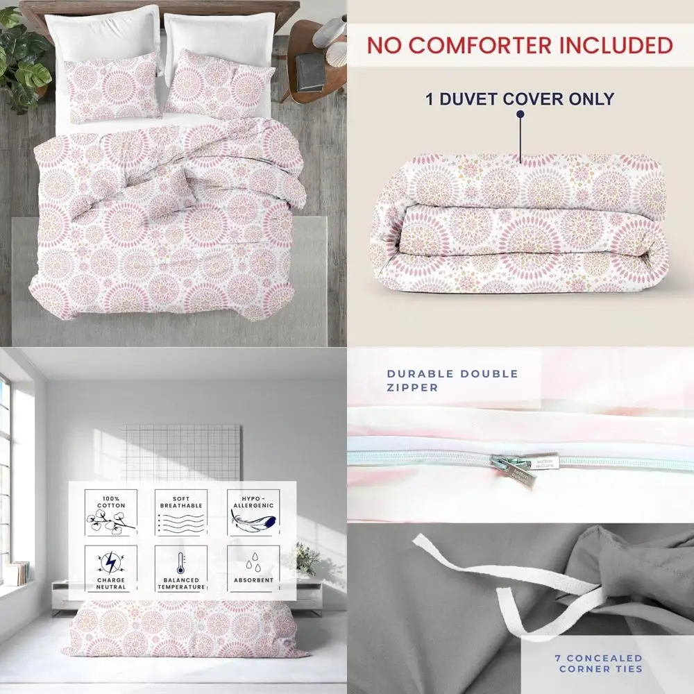 

100% Egyptian Cotton Duvet Cover - 600 Thread Count, Super King Plus/Oversize King, Single Piece Comforter Cover