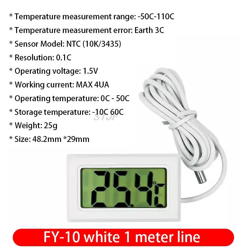 Mini Digital LCD Thermometer Temperature Sensor Automatic Control Fridge Freezer Thermometer Embedded tape probe FY-10 FY-11