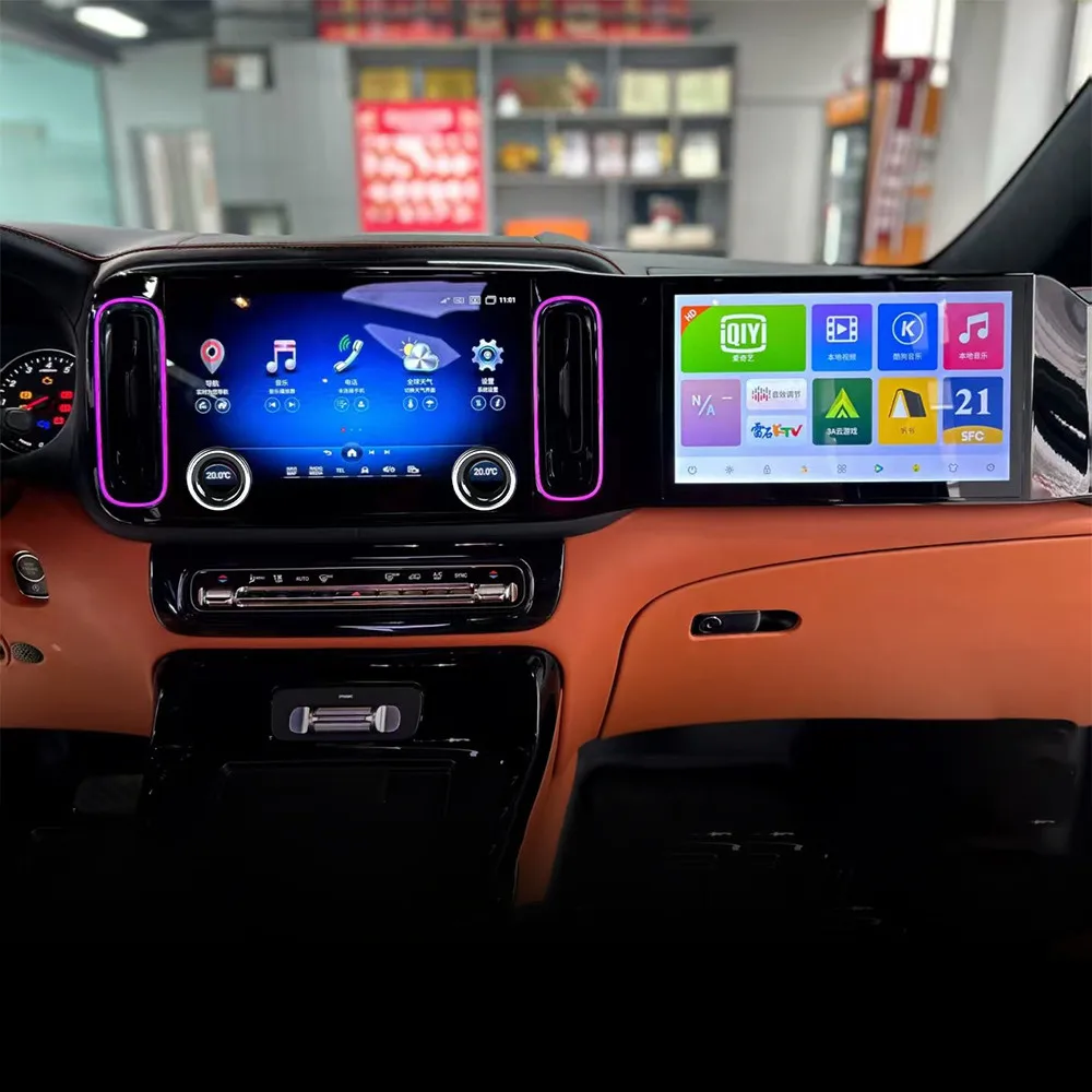 24.6 بوصة أندرويد 13 CarPlay راديو السيارة لمرسيدس بنز فيتو 2024-2025 AI اللمس شاشة مزدوجة مشغل وسائط متعددة لتحديد المواقع والملاحة BT #6