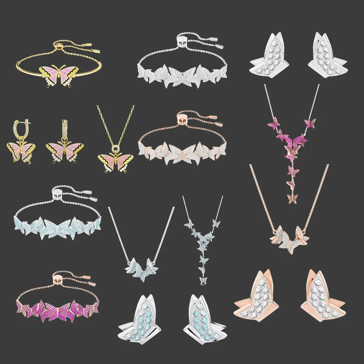 

Новинка 2025 года, изысканное роскошное высококачественное ожерелье с цирконом S925, кулон, комплект ювелирных изделий в форме бабочки, незаменимый для повседневного ношения