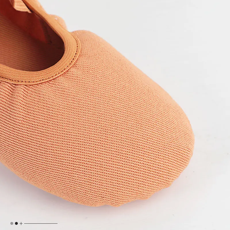 Ragazze donne ballerine Stretch ballerine Free-lace Canvas pantofole da ballo elastico Split suola morbida ballerine per bambini