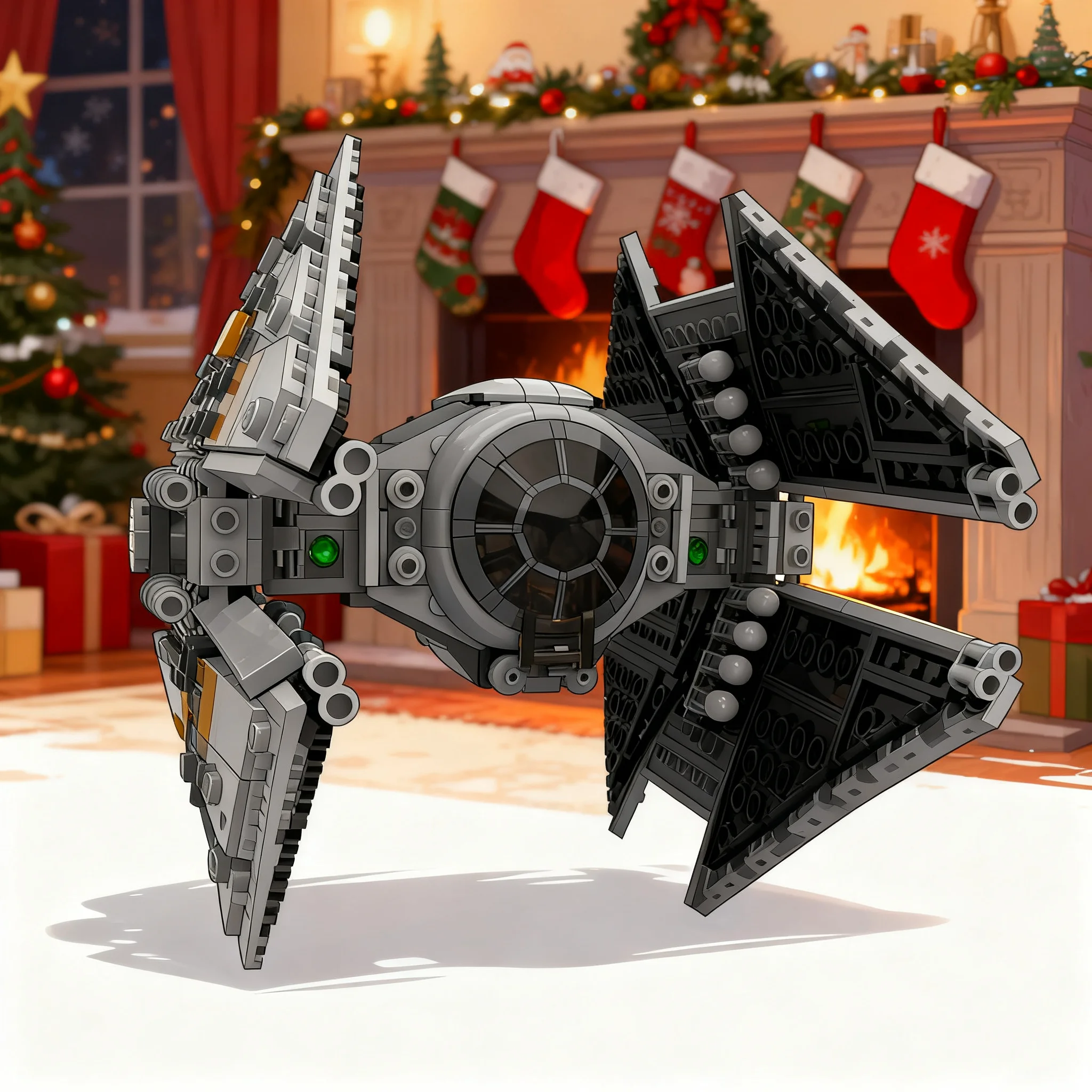 538pcs MOC Avenger Tie Star Battle Model Building Blocks Toy Construction Christmas Gift Display Brick Collection Creative Idea