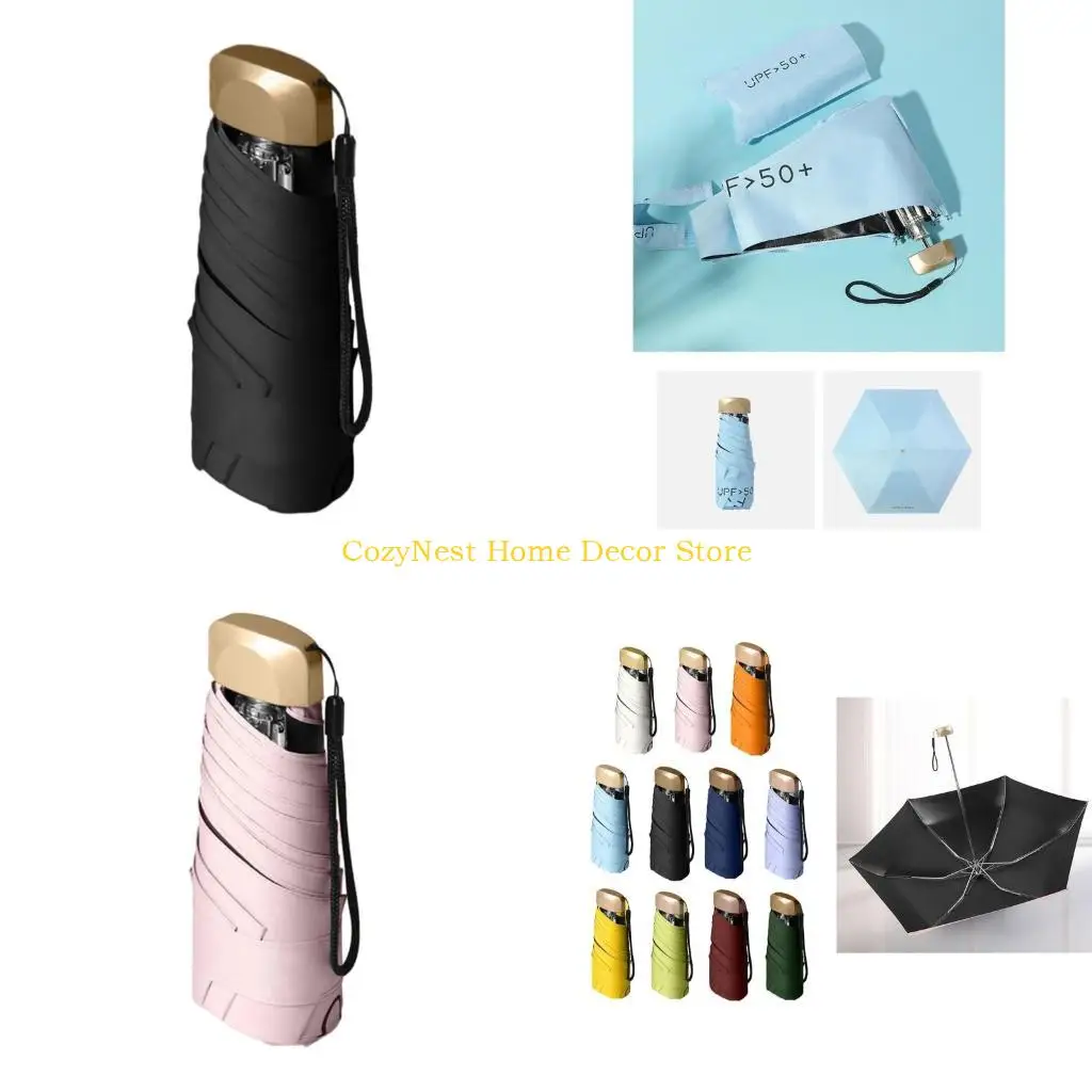 

92MF портативный мини -складной зонтик Compact Pocket Shade Sun и защита дождя