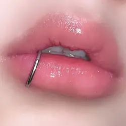 Punk 8/10/12mm Closed Ring Lip Ring Circle Piercing Lip Studs Goth Nose Ring Nasal Septum Piercing Earrings Fashion Body Jewelry