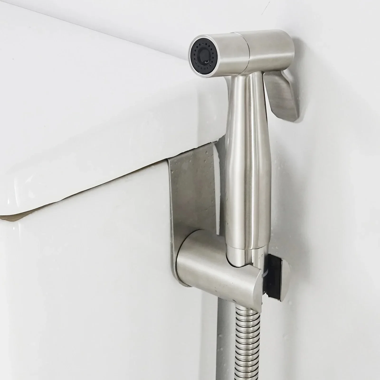 Portable Stainless Steel Handheld Bidet Shower Head Faucet Home Bathroom Sprayer Self Cleaning Adjustable Pressure