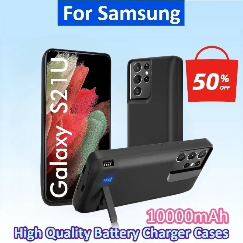 

10000mAh Portable Battery Cover for Samsung Galaxy S10 S20 S21 S22 + Plus Ultra Note 8 9 10 20 Battery Charger Cases Power Bank
