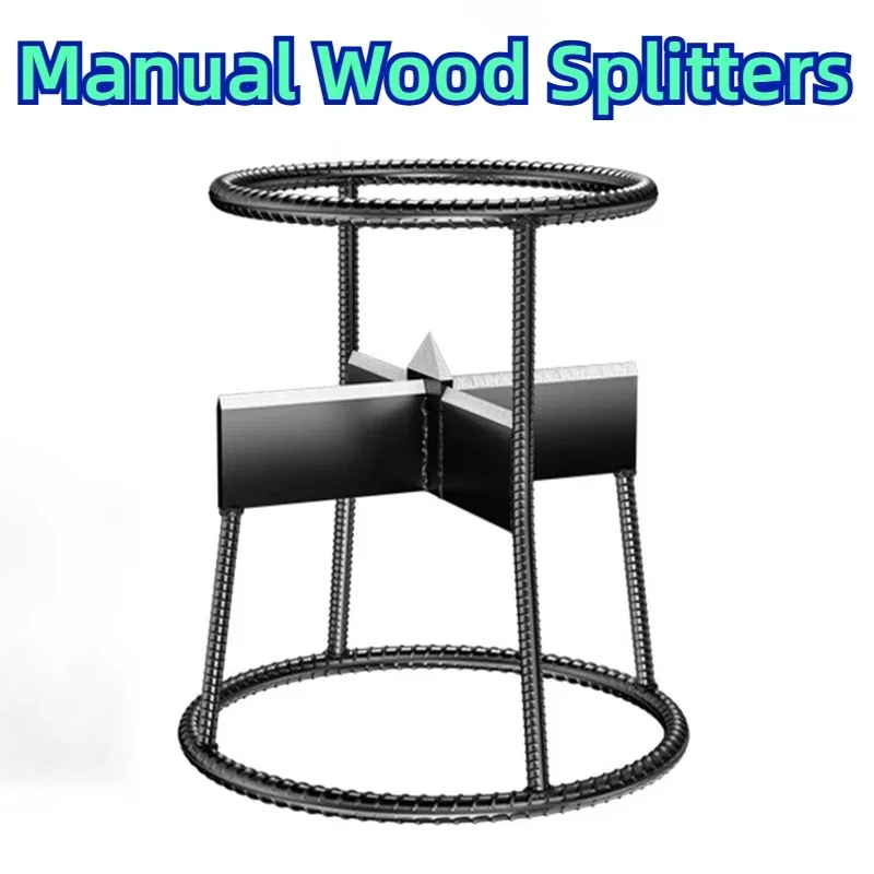 Manual Wood Splitter Metal Firewood Divider Chopping Machine Garden Cutting Tool - Wooden Splitter Logging Equipment