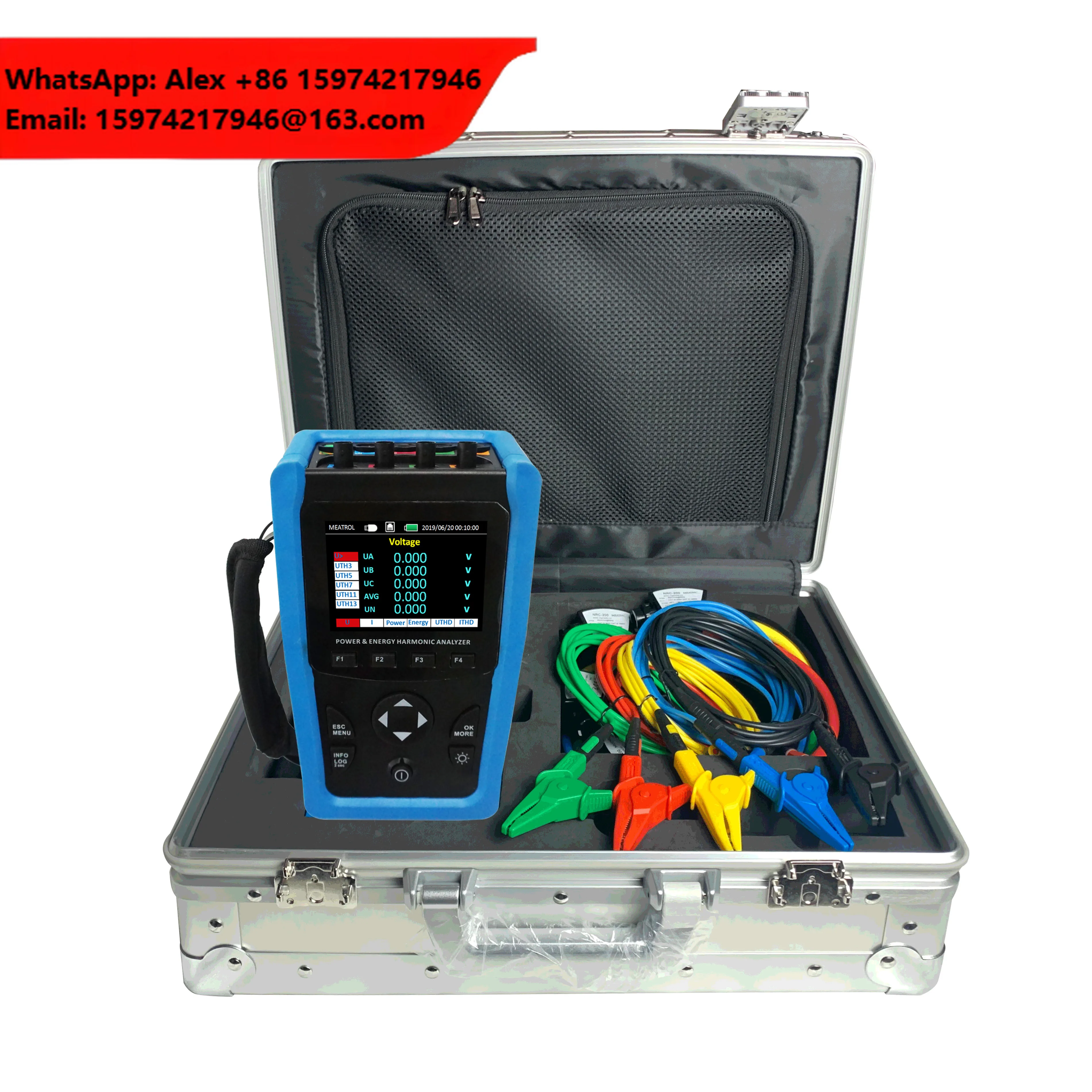 Handheld Multi-function 3 Phase Power Meter Recorder Data Logger 32GB Energy Logger