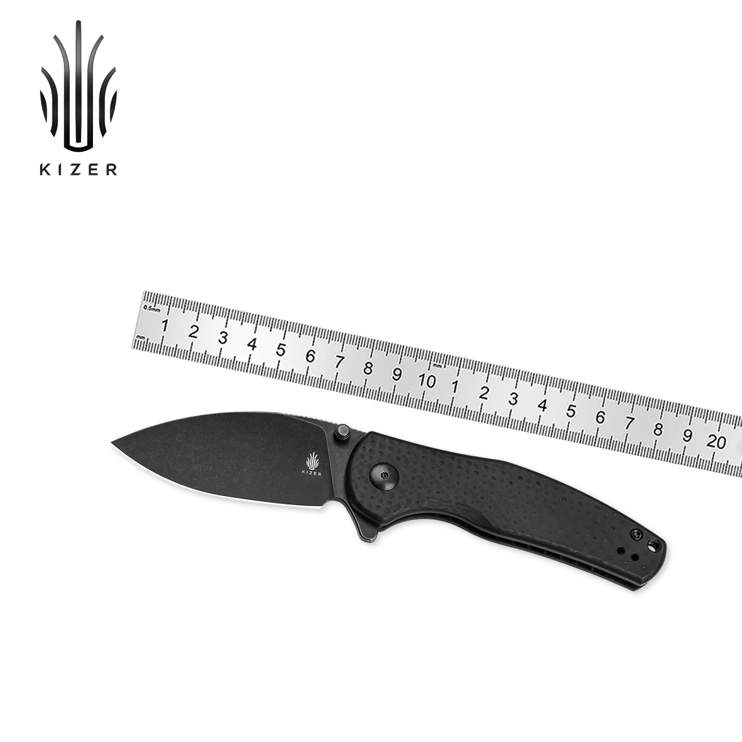 Kizer Pocket Knife Mini Grouper V3669A2  2024 New G10 Handle with NitroV Steel Blade EDC Survival Knife