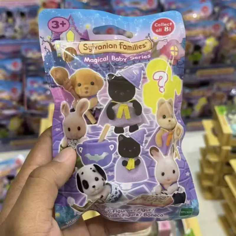 Anime Sylvanian Forest Blind Box, Magia, Kawaii, Acampar, Bolo, Boneca de Vestir, Enfeites do quarto, Famílias, Presente do brinquedo de Natal