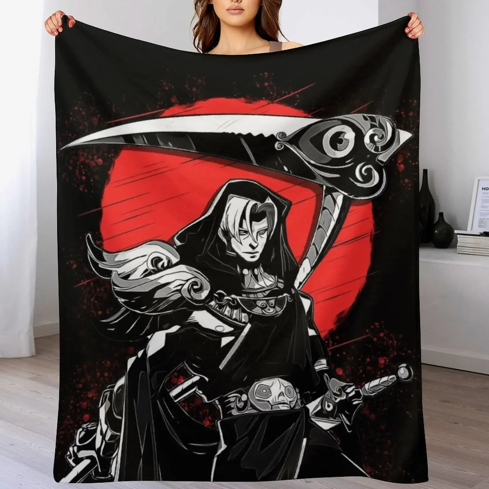 

New Thanatos - Hades Throw Blanket Machine Washable Soft Warm Blanket