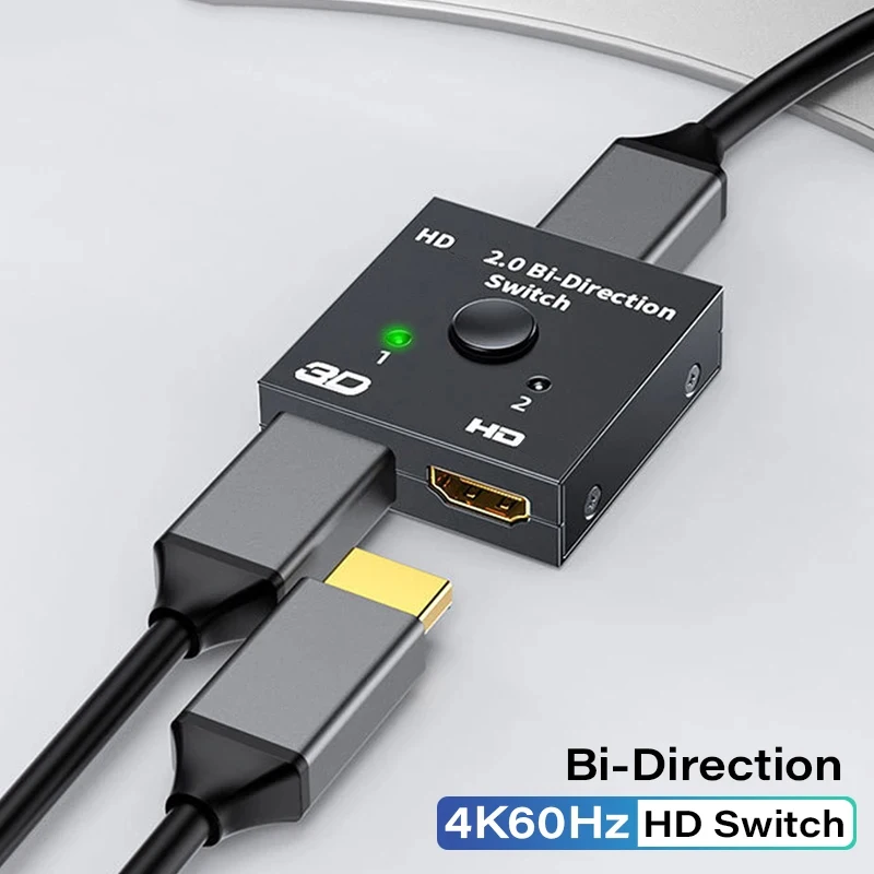 HDMI-совместимый разветвитель 4K, KVM, двунаправленный переключатель 1x2/2x1, HDMI-совместимый переключатель, выход 2 в 1, адаптер для PS4 TV Box Switcher