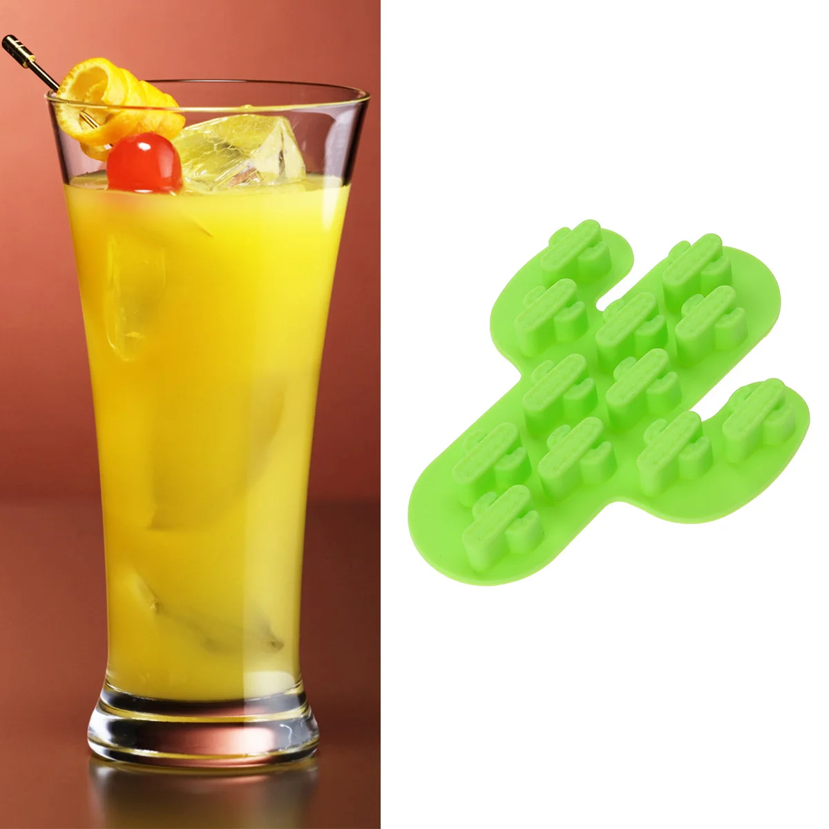 

12 Grid Silicone Cake Mold Cactus Shape Non Stick DIY Baking Fondant Chocolate Mold Decorating Tool Cake Decorating Tool