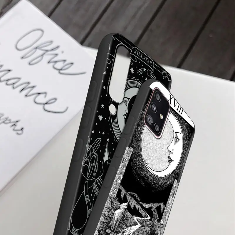 Moon Tarot Mystery Totem Case For Samsung Galaxy A54 A52 A14 5G A53 A12 A13 A71 A23 A34 A33 A21s Phone Cover
