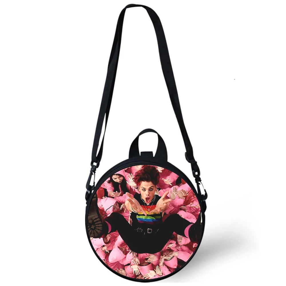 Yungblud Kind Kindergarten Tasche 3D Druck Umhängetaschen Umhängetaschen Für Schule Frauen Mini Runde Rucksäcke Rugtas Tasche