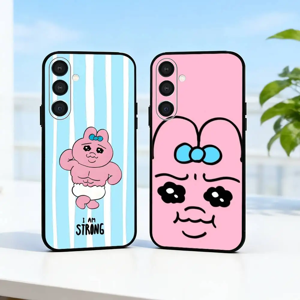 O-Opanchu Cute U-Usagi  Phone Case For Samsung  A73,72,71,53,52,51,22,91,80, Soft Black Cover