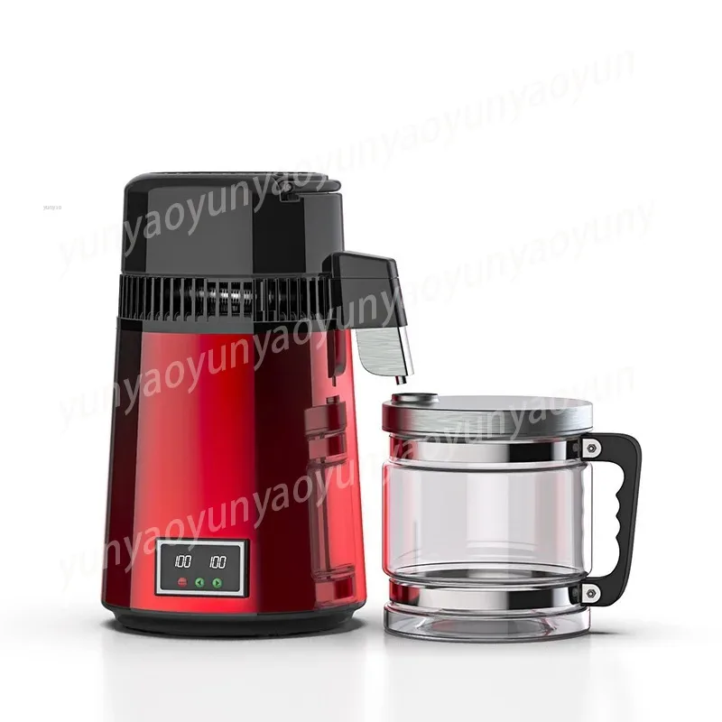 4L Water Distiller 750W Dual Temp Display Portable Purifier Residue Removal Household Laboratory Healthy Water Making Tool