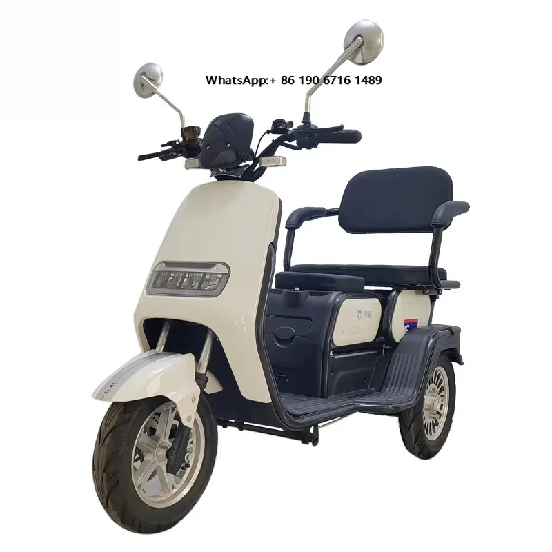 Most Popular 60V 1000W Low Speed Safe Fast Charging Electric Tricycle Adult Passenger Cargo Vehicle